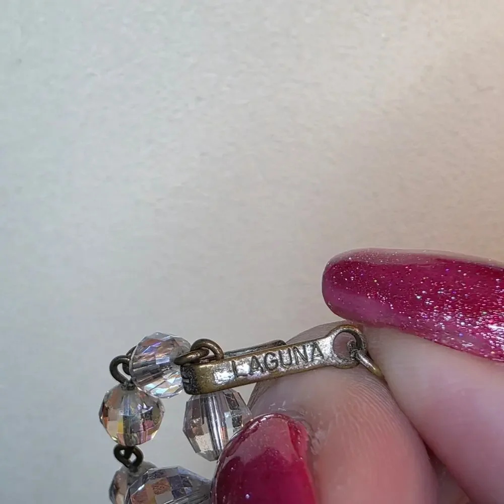 Vintage Laguna AB Crystal 3-Strand Necklace 502 - Picture 5 of 7